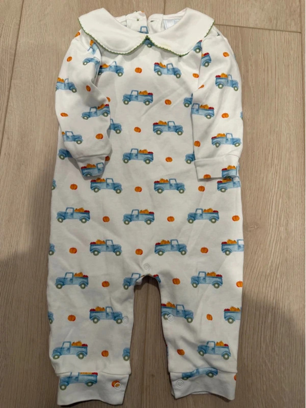 Little English Pumpkin Truck Romper
